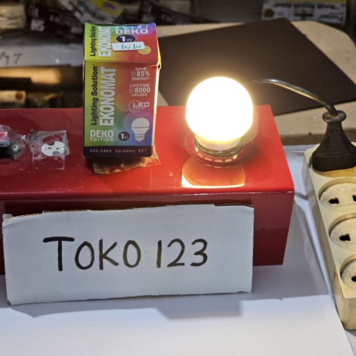 EKONOMAT Deko LED 1W 1 Watt Bola Lampu Tidur Dekorasi Warna Cahaya Kuning Warm White Murah
