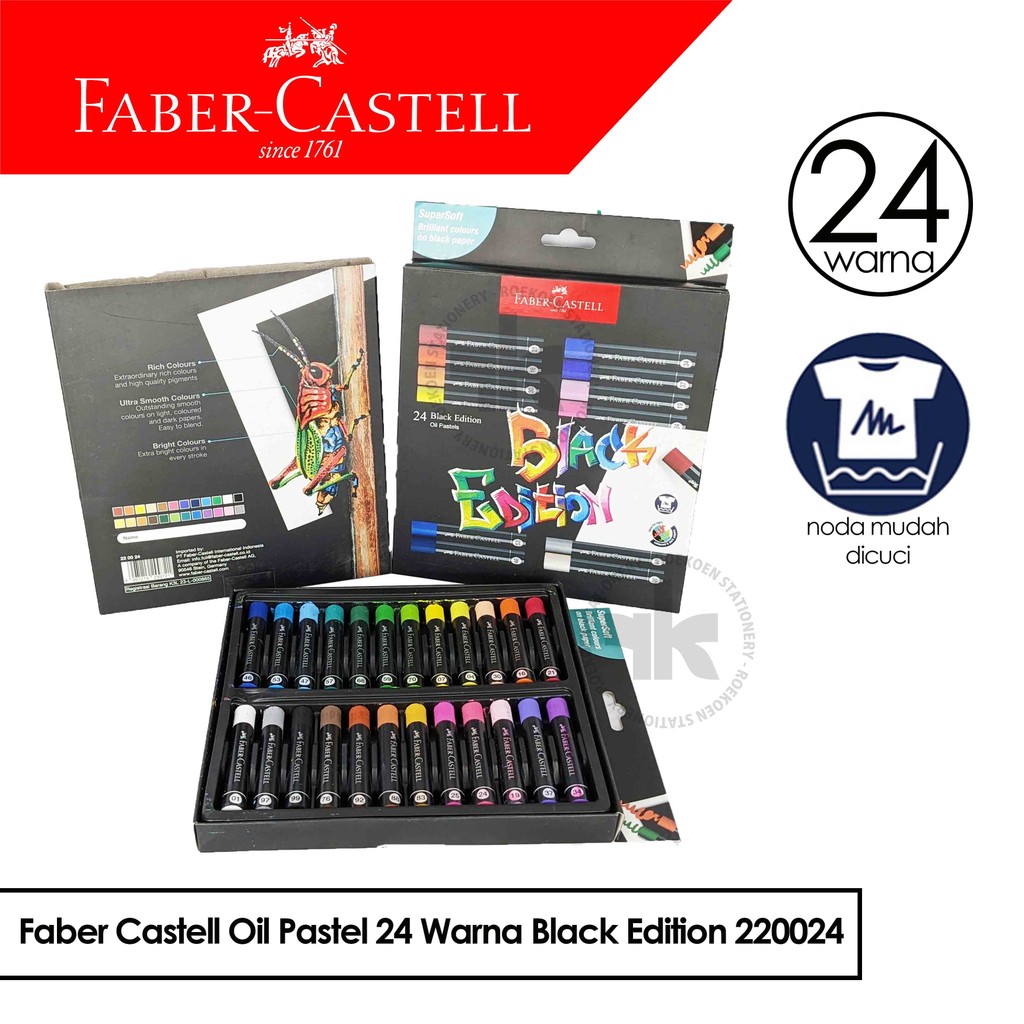 

Faber Castell Oil Pastel 24 Warna Black Edition 220024