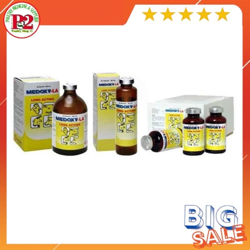 MEDOXY LA 100ML OBAT HEWAN SAKIT OBAT SAPI OBAT KAMBING OBAT KERBAU OBAT KUDA OBAT SUNTIK BABI SAKIT