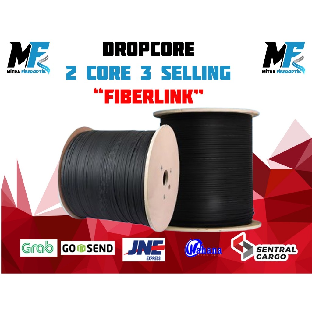 Kabel FO DROP CORE 2 CORE 3 SELING 1KM Merk FIBERLINK (kualitas terbaik)