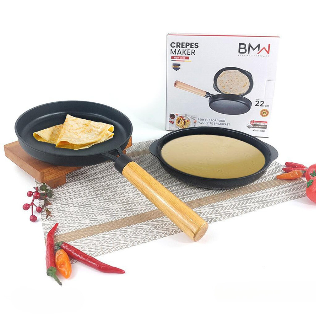 NomiYumi - Cetakan Kue Kulit Risol Lumpia Crepes Maker Leker  Crepes waffle Cake Pan loyang Teflon A