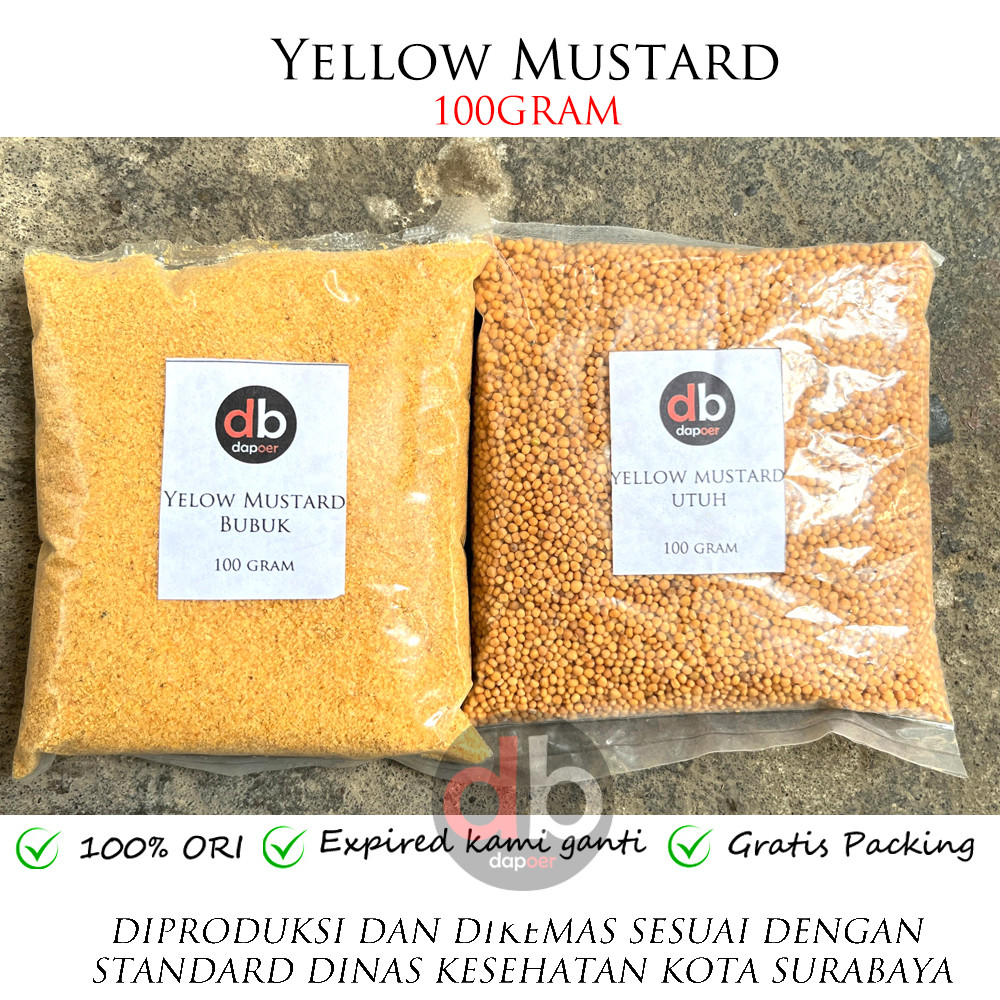 

Yellow Mustard Powder | Biji Sawi Kuning Bubuk