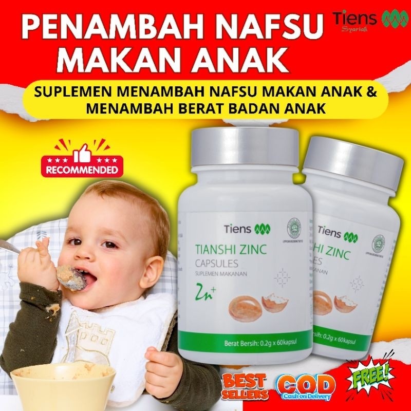 (TERLARIS)ZINC PENGGEMUK BADAN | PENGGEMUK BADAN ANAK TIANSHI | PENGGEMUK ANAK SUPLEMEN HERBAL | ZIN