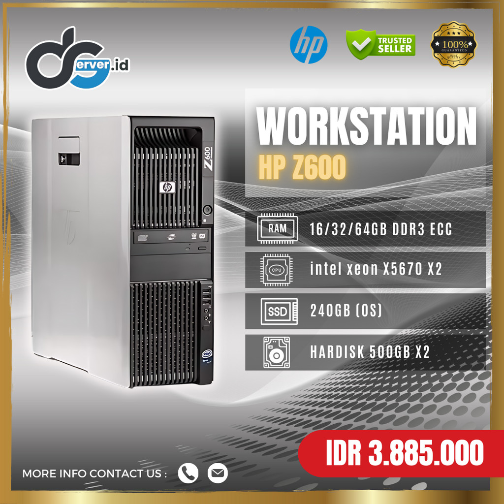 HP Z600 Workstation Xeon X5650 12Core 2.7Ghz