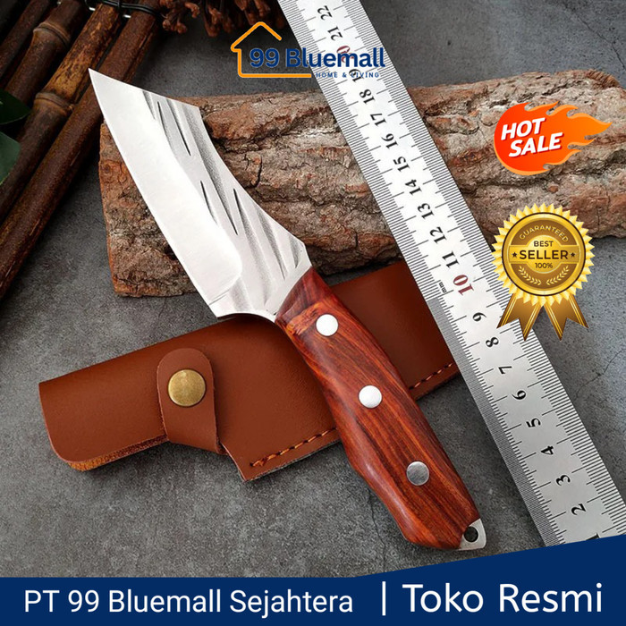 Pisau Daging Dapur Serbaguna Butcher Knife Forged 4CR13 with Holster IMPORT Original KNIFEZER - LT32