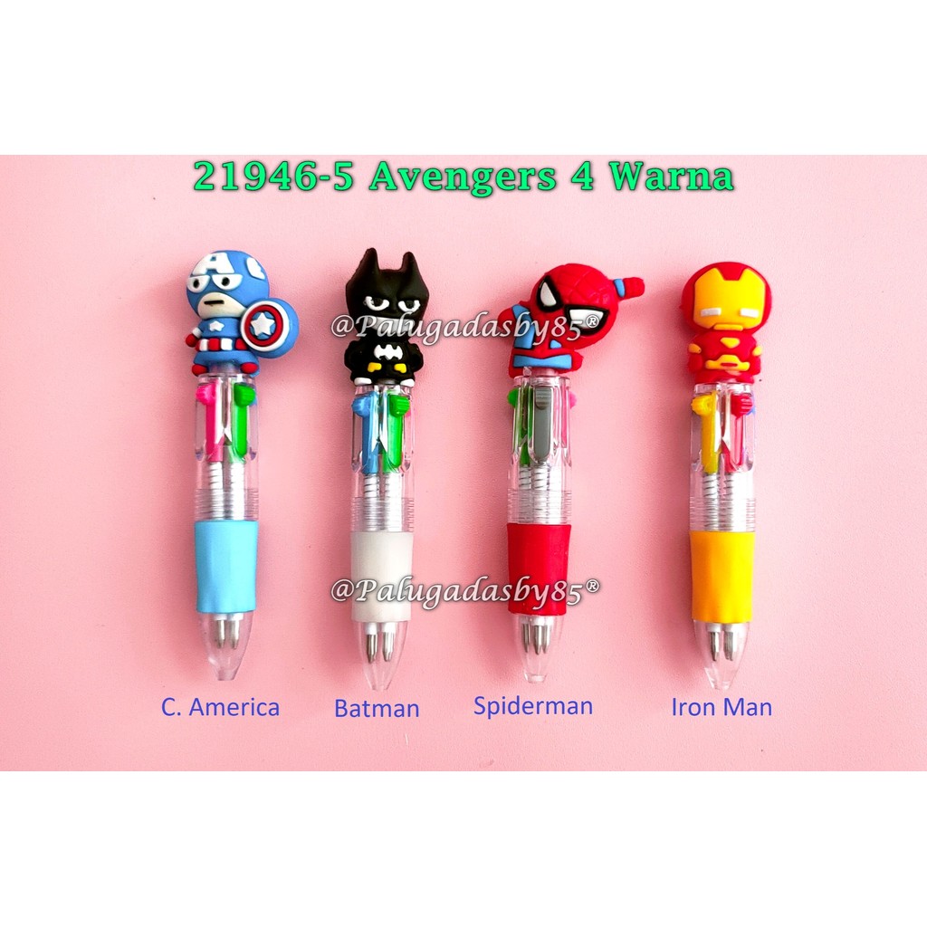 

(1 Biji) Bolpen 4 Warna Avengers / Bolpen Mini 4 Warna Avengers / Bolpen GXIMP 21946-5 4 Warna Mini