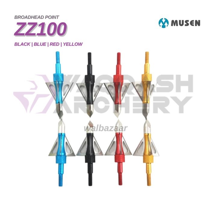 MUSEN ZZ100 3 BLADES BROADHEAD Hunting Point anak Panah untuk Berburu