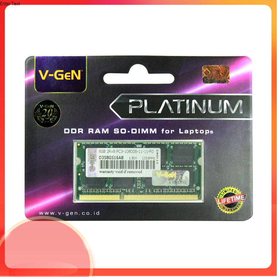 RAM DDR3 SODimm V-GeN 8GB PC10600/1333Mhz