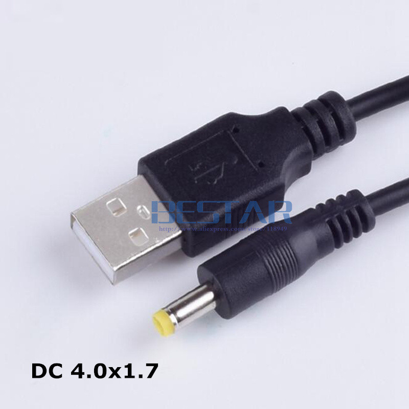 Black DC Power Plug Adapter USB 2.0 Convert To DC 4.0*1.7 / 4.0*1.7mm 4.0mm x 1.7mm 4.0mm/1.7mm Jack