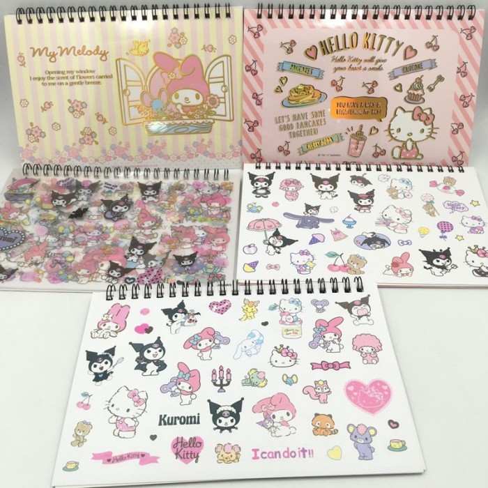 

sanrio sticker books buku sticker kuromi cinnamonroll melody by Summerstore Id