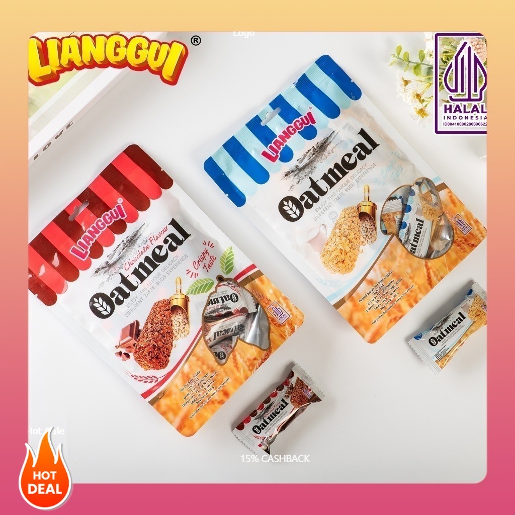 

[Menjual harga rendah]LIANGGUI Oatmeal Rasa Coklat Oatmeal Crispy Original Taste Chocolate Flavour Snack Cokelat VIRAL BEST SELLER Biskuit Oat