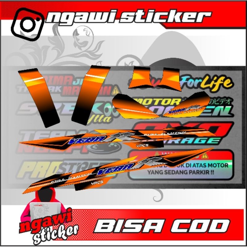 STRIPING VEGA R LAMA 2005 VEGA KOTAK | STIKER STRIPING VARIASI VEGA R LAMA MOTIF TERBARU