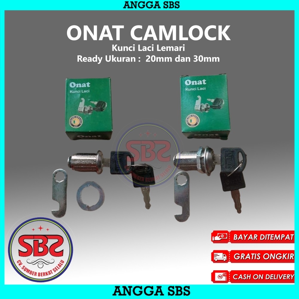 Cam Lock camlock Kunci Laci Lemari ONAT 103 - 30 mm dan 20mm
