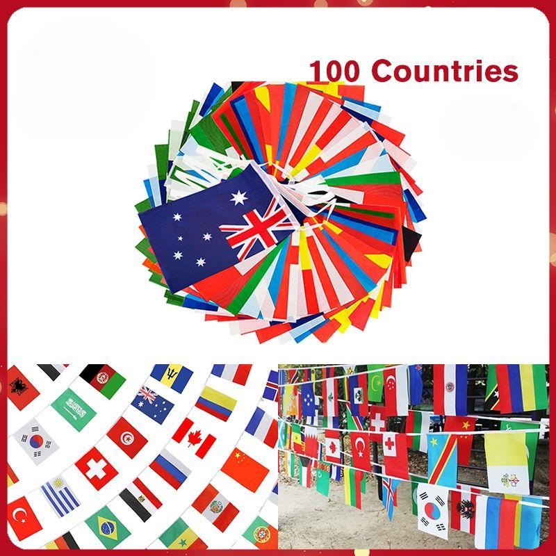 15/30m Bendera Renceng Negara Dunia Bendera Negara Dunia Bendera Euro 2024 Bendera 100 Negara Bender