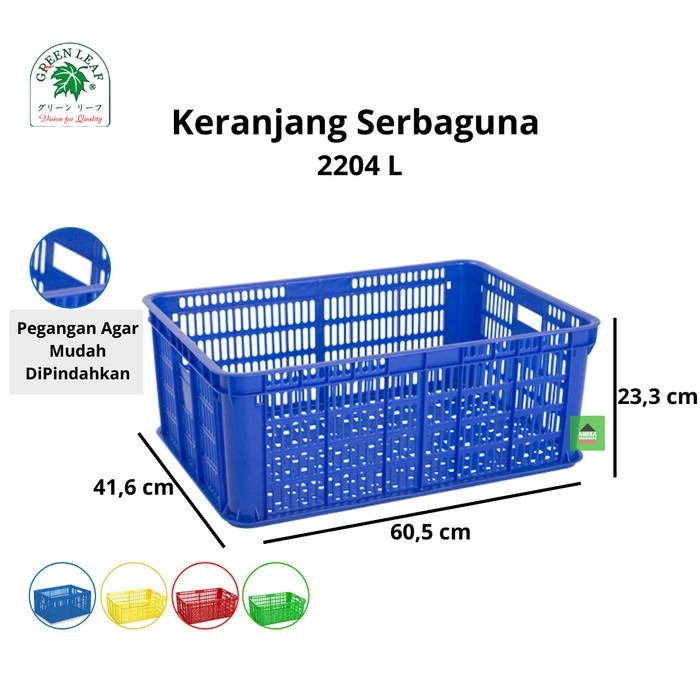 

Green Leaf Container Keranjang Industri Sebaguna 2204 L - Biru