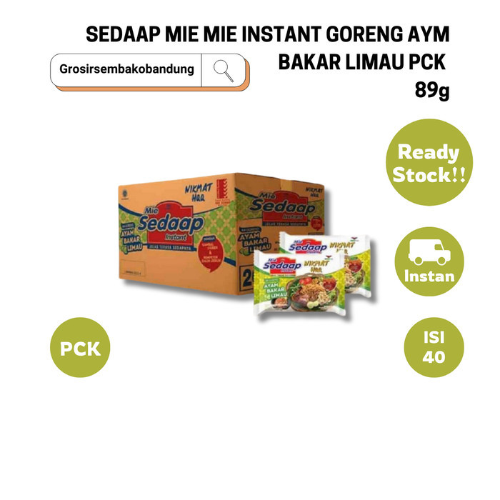 

SEDAAP MIE MIE INSTANT GORENG AYM BAKAR LIMAU PCK 89g - 1 Dus - Kota Bandung