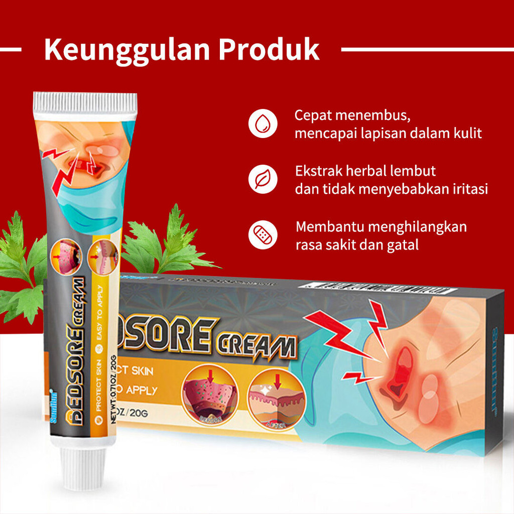 AMND Krim Luka Baring Penyembuhan Luka Luka Diabete Skrim Dekubitus Mengobati Dekubitus 20g