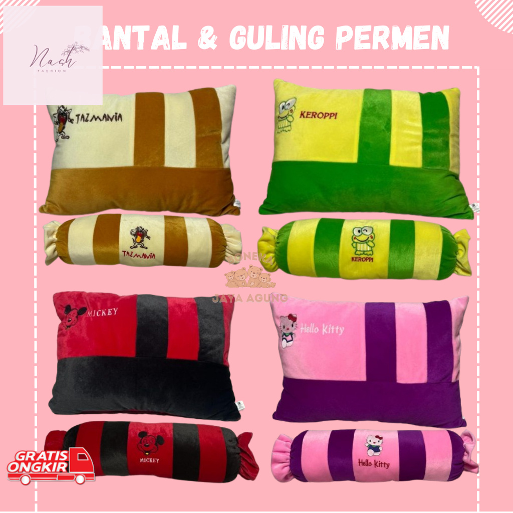 Boneka Lucu / Bantal Guling Karakter 50 Cm Boneka Bantal Guling Anak Dan Dewasa Jumbo 1 Set