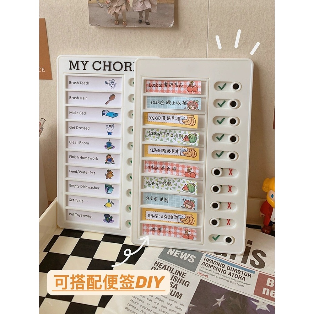 

Schedule Organization Note Card Punch Card Device for Notes Daily Task Planning Portable Memo Checklist Elderly Child Note Board
