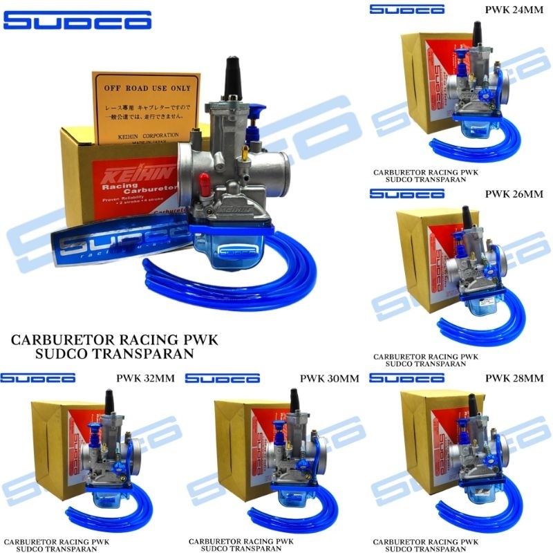 NEW!! Karburator karbu Pwk 24 26 28 30 32 Keihin SUDCO Blue Series transparent transparan Kawasaki K