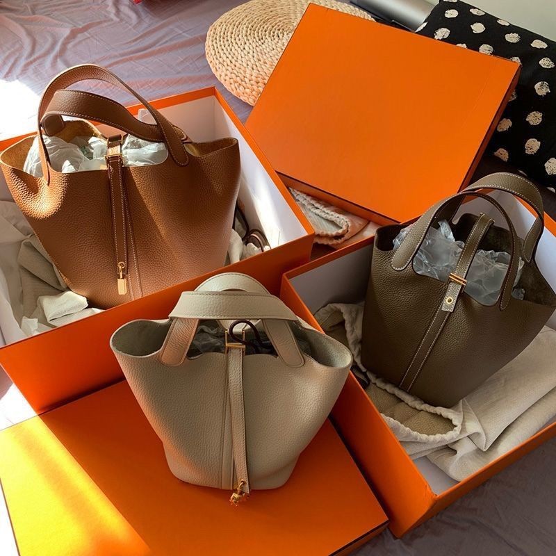 Aroana Bag Tas 2021 tas sayuran kekinian baru keranjang wanita lembut PU lychee pola tas ember ck ke