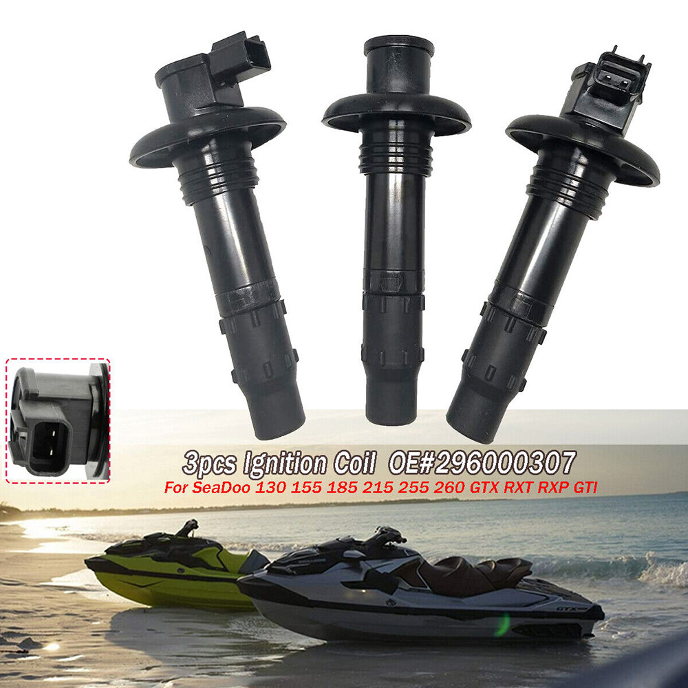420664020 296000307 290664020 3PCS Ignition Coil Stick For Sea-Doo SeaDoo RXP GTX RXT GTR 130 155 18