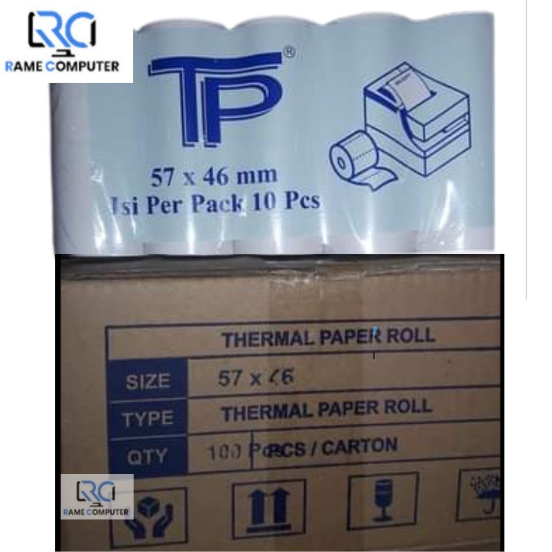 

KERTAS THERMAL 57X46 TP STRUK KASIR 1 ROLL