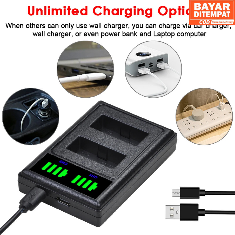 ( COD HNstore20 ) Batmax Charger Baterai Kamera for Canon EOS M3 750D 760D T6i - LP-E17