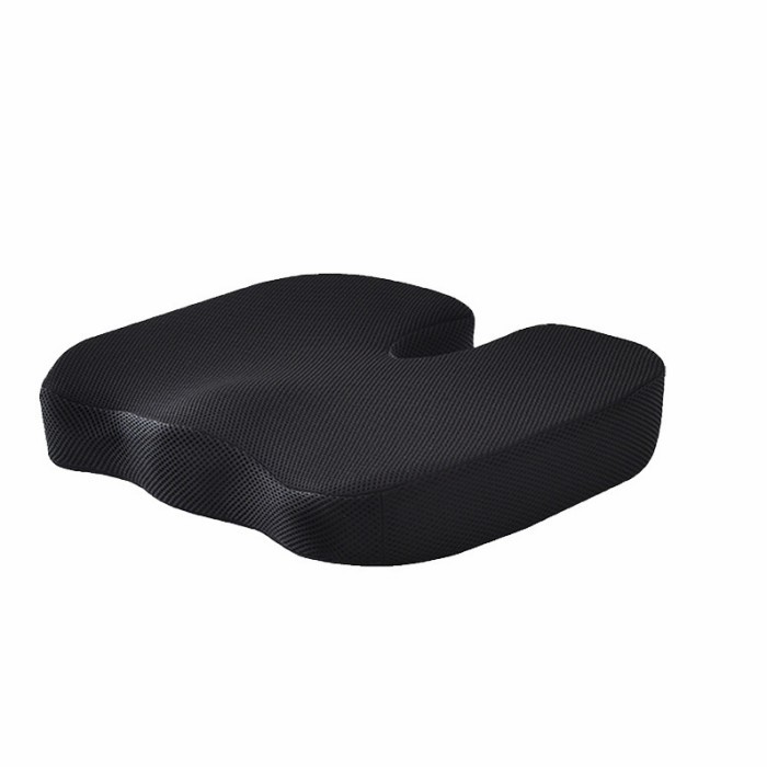 Bantal Duduk Alas Kursi Memory Foam Bantal Ambien Wasir - Hitam