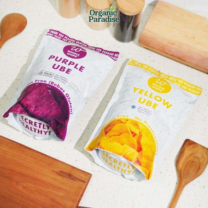 

Wholechips Keripik Ubi Organik / Chips Ube Organic 90 Gram