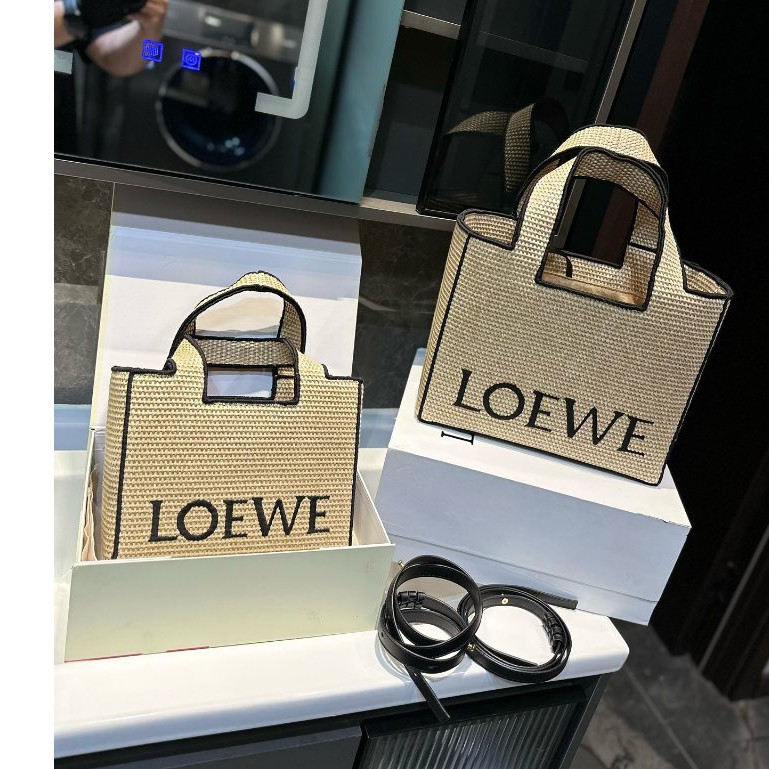 LOEWE. Loewe straw tote bag women's shoulder bag crossbody bag