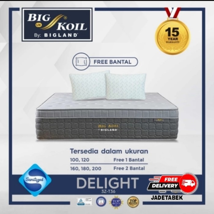 Big Koil- Springbed DELIGHT by Bigland - Mattrass Only ukuran 180x200