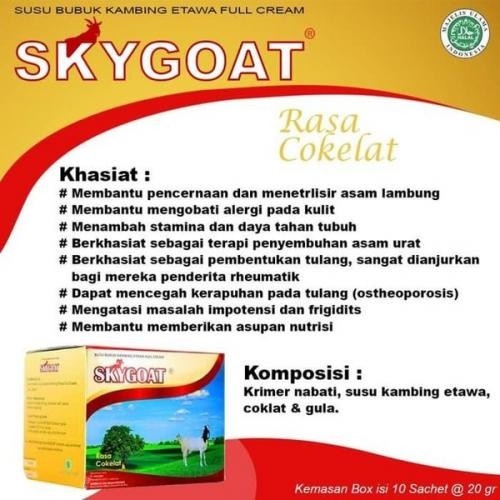 

Skygoat Susu kambing Etawa Coklat Milk oat isi 10 Sachet BP