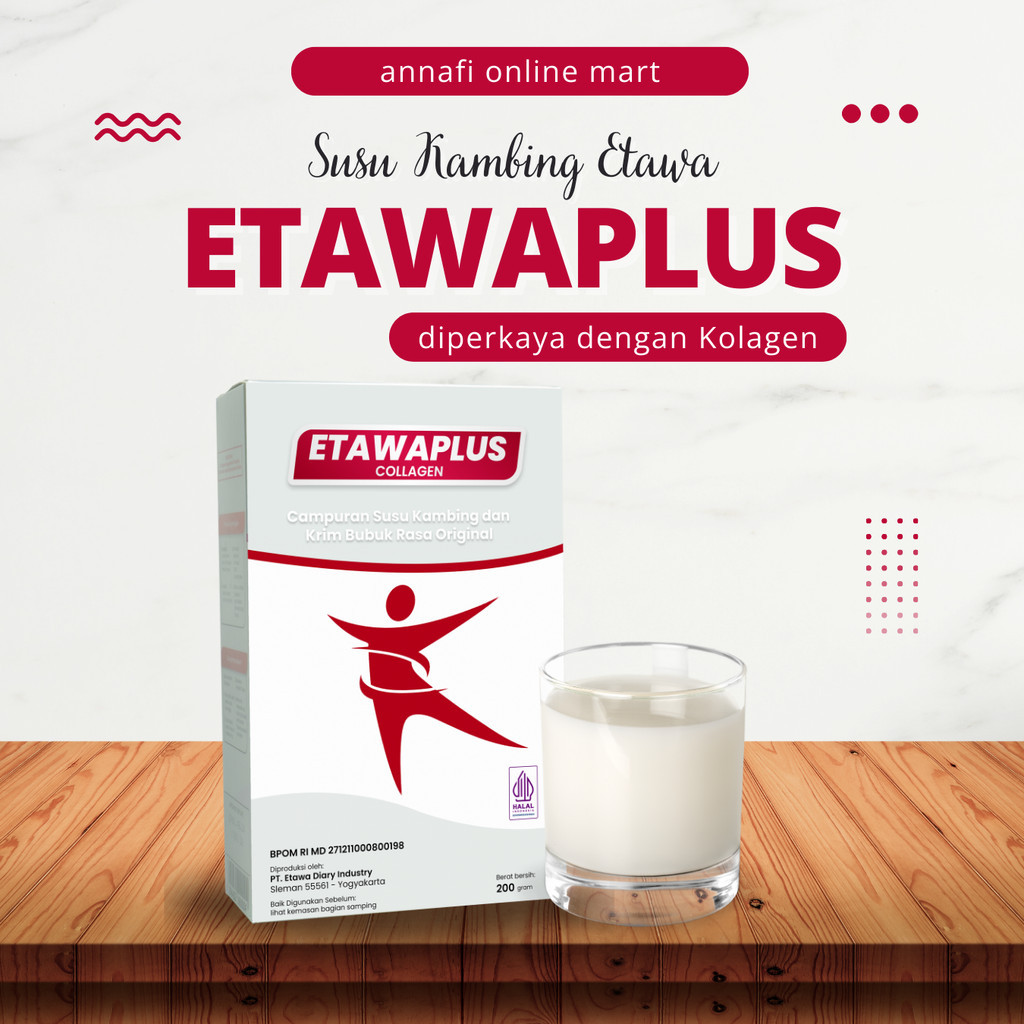 

Etawaplus Collagen Susu Kambing Etawa dan Kolagen Ikan Untuk Tulang sendi dan Mencegah Penuaan Dini