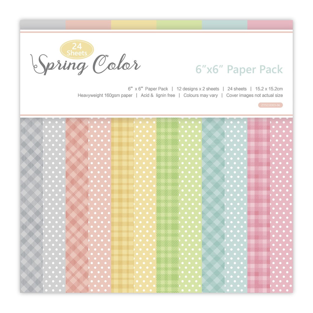 

Spring colour style Scrapbooking paper pack of 24 sheets handmade craft paper craft Background pad 419