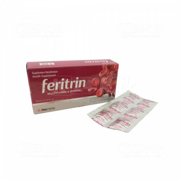 Feritrin 1 Strip Isi 6 Tablet / Suplemen Ibu Hamil Menyusui Kurang Darah / Anemia / Multivitamin Lan