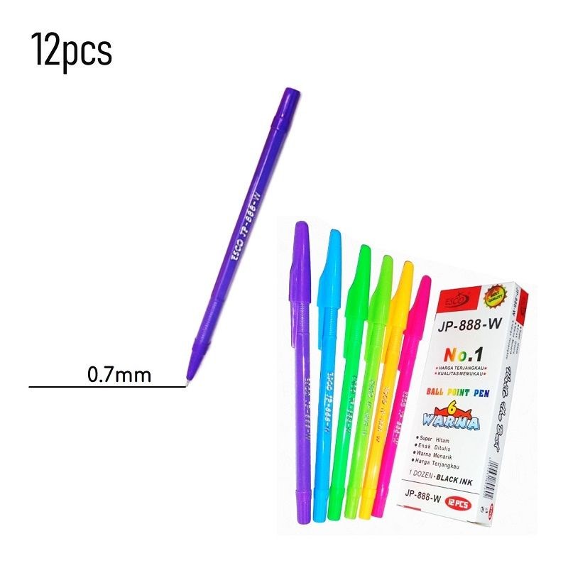 Dalingshop Balpoin ESCO Pen ESCO JP 888 W 12pc