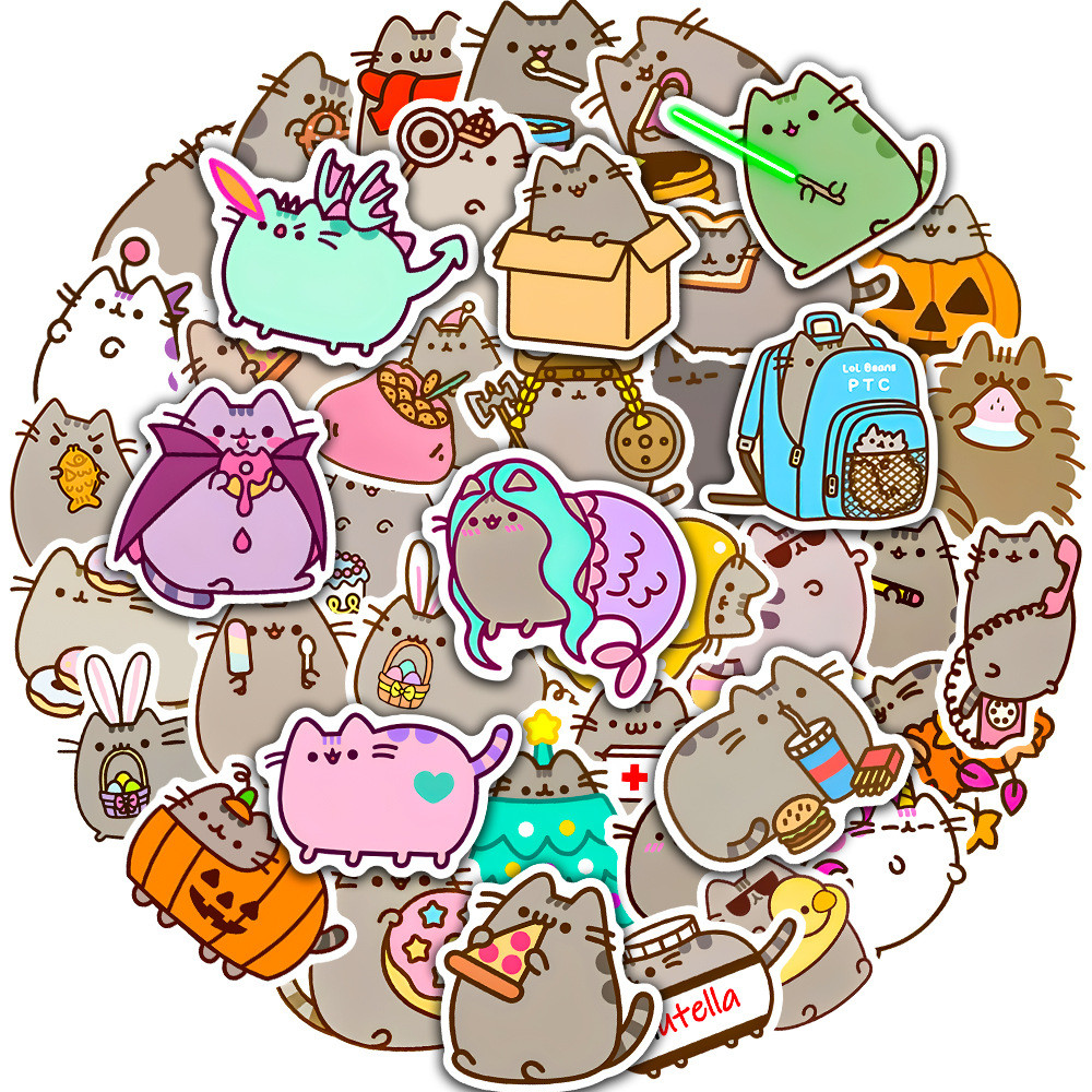 

100PCS Kawaii Cute Chunky Cat Stickers Pack Scrapbook Decal Stationery Notebook Phone Diary Graffiti Children's Sticker