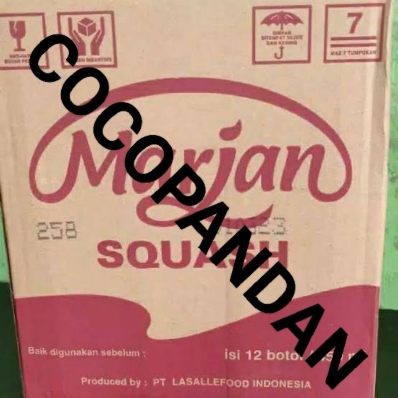 

new sale Sirup Marjan Squash Cocopandan Isi 12Pcs x 450Ml
