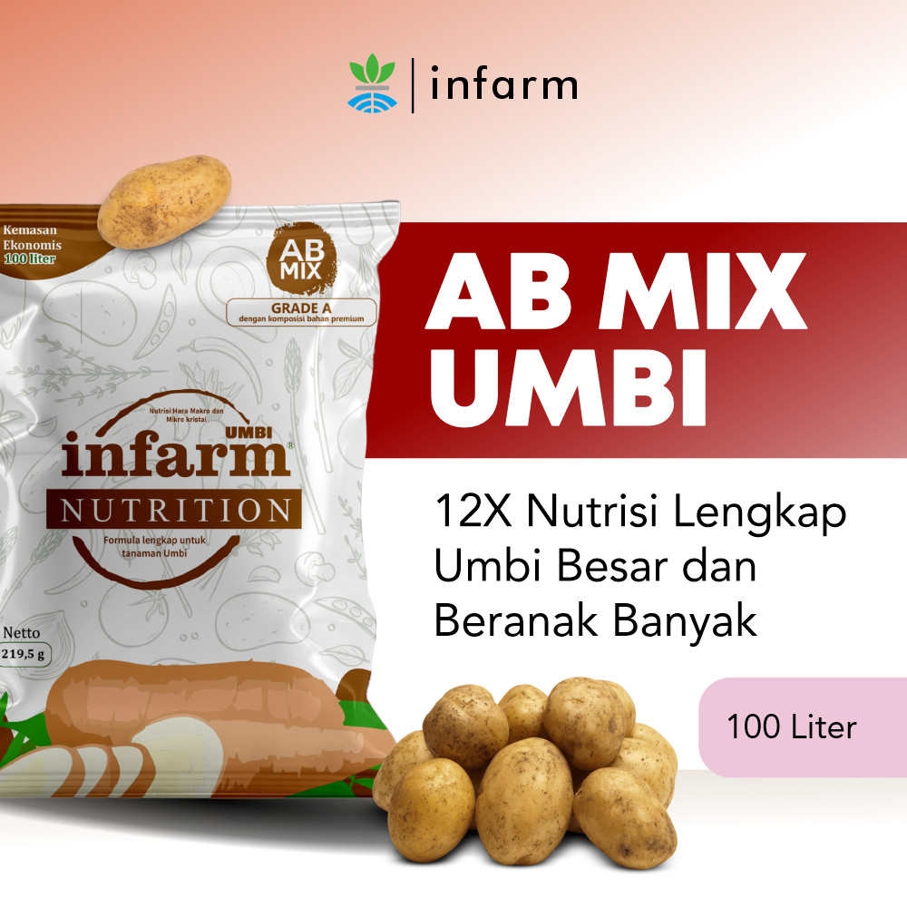 INFARM - Nutrisi AB Mix Umbi Pupuk Konvensional Tanah dan Hidroponik Untuk Tanaman Umbi Original Inf
