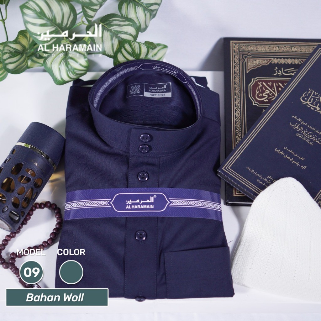 AL Haramain Jubah / Gamis Pria Remaja & Dewasa Viet Premium Wol (09) | Abu | Abu Tua