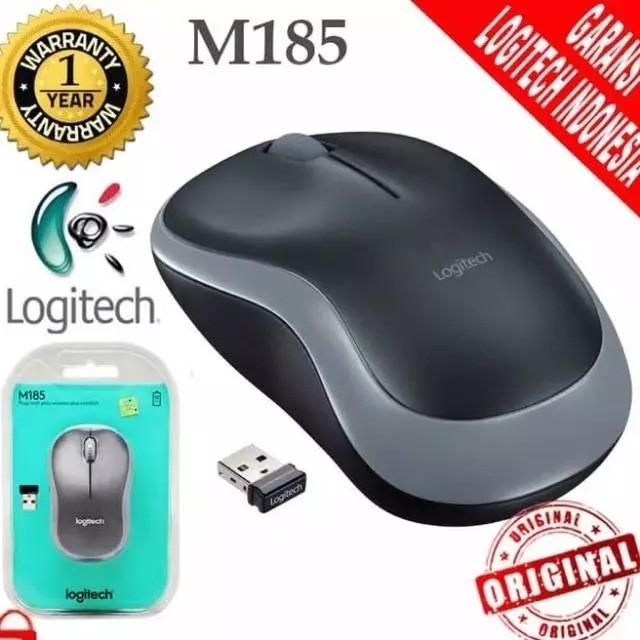 Logitech m185 original / Mouse Wireless Logitech Original Resmi M185 / Mouse Logitech M 185 original