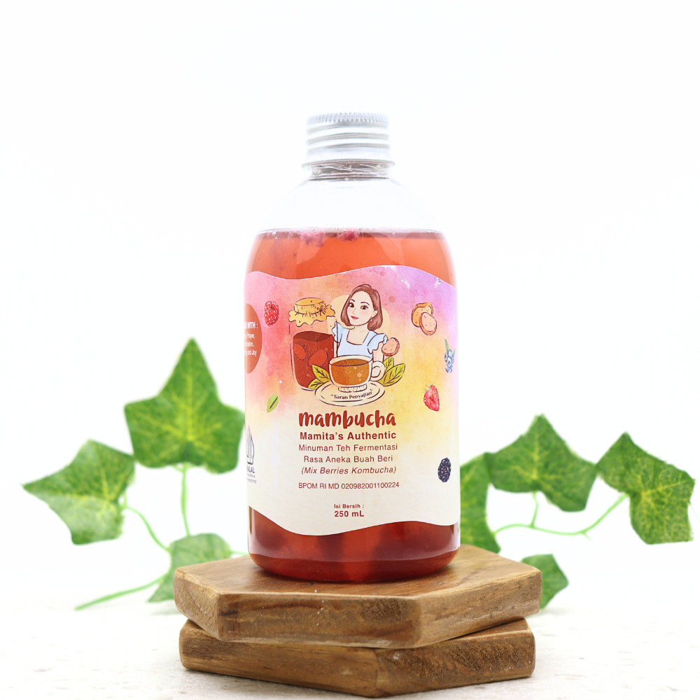 

250ml Fruity Mix Berries Kombucha Teh Fermentasi - Mambucha