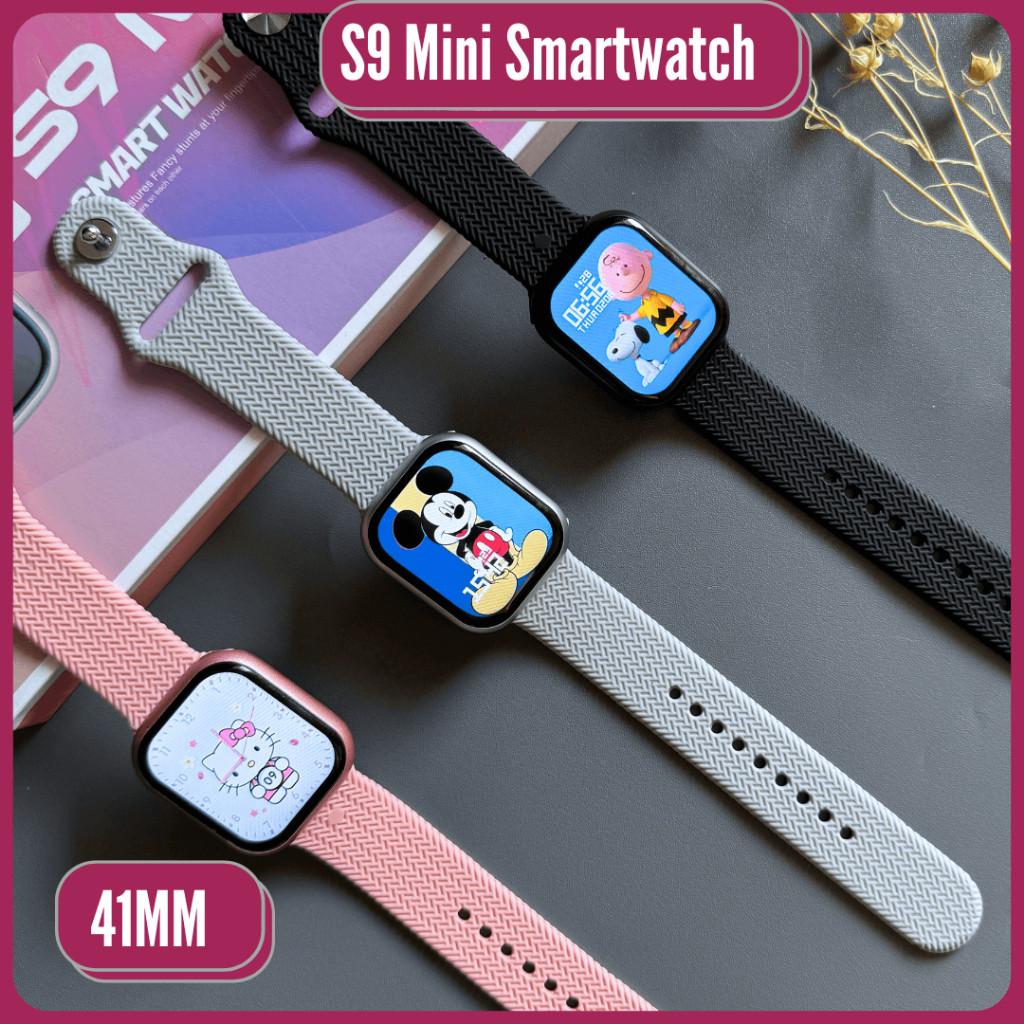 Obone Smartwatch wanita S9 mini Bluetooth Call & Musik Smartwatch Pria Olahraga