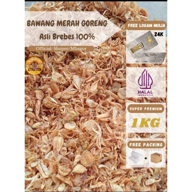 

Bawang Goreng 1 Kg Super PREMIUM Asli Brebes Grade Tanpa Campuran Renyah Kriuk