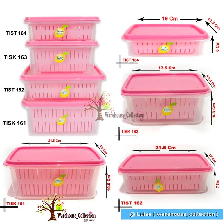 COD KOTAK + SARINGAN DIDALAMNYA  GOLDEN LEMON /TEMPAT SARINGAN IKAN/ SEALWARE DENGAN PENIRIS 2 IN 1