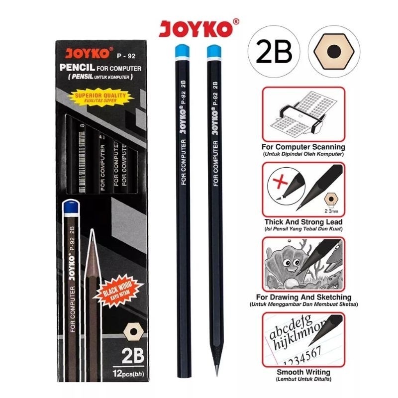 

Pencil pensil Joyko P-92 2B Premium