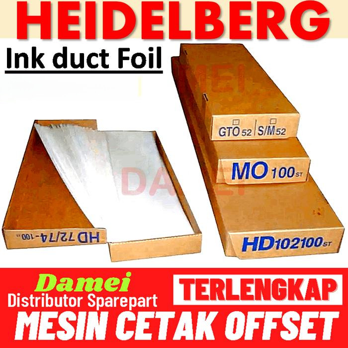 Ink Duct Foil Heidelberg G2.008.901F CPC Fountain Foil GTO52 SM52 73.024.201F L2.008.148F SM72 SM74 