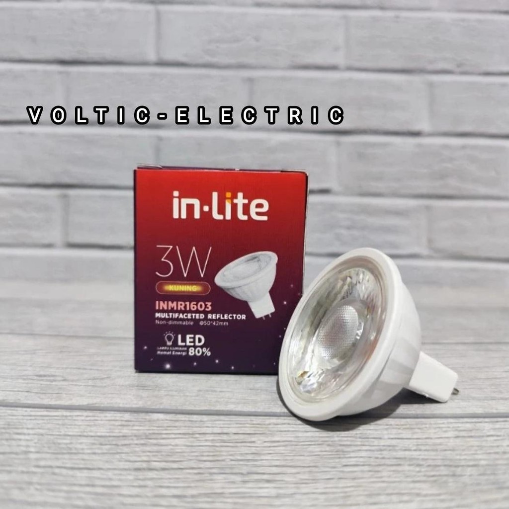 Lampu MR16 LED IN-Lite Inlite INMR1603 3W MR16 3W 3 Watt 3Watt 3W Spot/Lampu Sorot MR16 INLITE 3watt