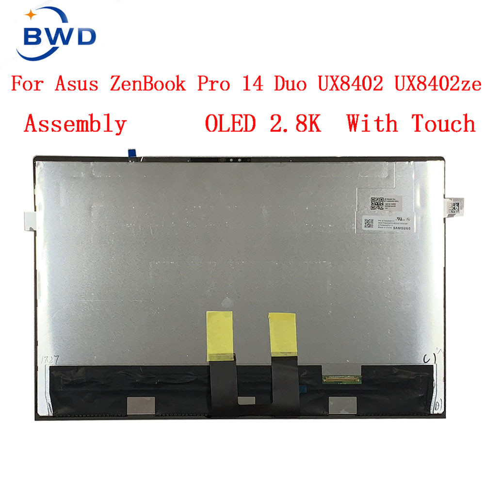 For ASUS Zenbook Pro 14 Duo OLED UX8402Z UX8402ZA UX8402ZE UX8402 ZA LCD SCREEN Display Panel Glass 